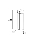Bollard IP65 Cubik LED 650mm LED 15W 3000K Urban grey 833lm
