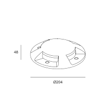 Bollard IP65 Xena 4 Side LED 6W 4000K Grey 148lm