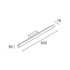 Bathroom Wall Light IP44 Toilet Slim 632mm LED 22W 3000K 1777lm