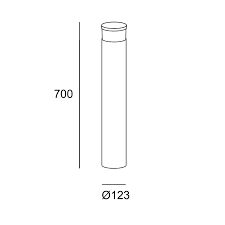 Bollard IP66 Dan LED 8.9;W SW 3000-4000K ON-OFF Urban grey 439lm