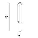 Bollard IP66 Helion LED 9.1W SW 2700-3200-4000K DALI-2 Urban grey 701lm