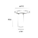 Bollard IP66 Moal 455mm LED 16.3 LED warm-white 3000K ON-OFF Cement 729lm