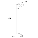 Bollard IP66 Modis Opal 1000mm LED 11.6W SW 2700-3200-4000K ON-OFF Urban grey 744lm
