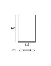 Bathroom Mirror IP44 Glanz LED 46.4W 3000K 2111lm