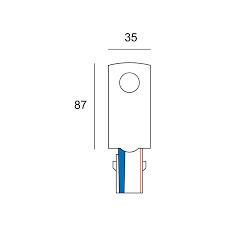 Black left connector DALI - POWER SUPPLY
