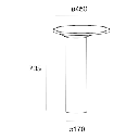 Bollard IP66 Moal 705mm LED 16.3 LED warm-white 3000K ON-OFF Cement 729lm