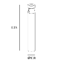 Bollard IP66 Rek 533mm 360º Emission LED 23.5W LED warm-white 3000K ON-OFF Black 650lm