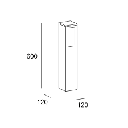 Bollard IP66 Way 600mm GU10 50W Urban grey