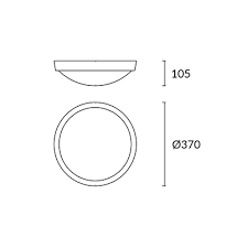 Ceiling fixture BUBBLE LED 19W 3000K Chrome 1289lm