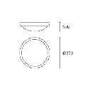 Ceiling fixture BUBBLE LED 19W 3000K Chrome 1289lm