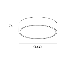 Ceiling fixture Caprice ø330mm LED LED 18.2;NAW 2700K White 1258lm