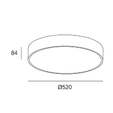 Ceiling fixture Caprice ø520mm LED LED 36;NAW 2700K White 3072lm