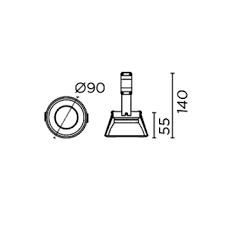 Downlight Dome ø90 50W White IP23