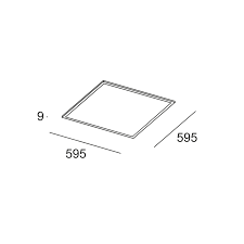 Downlight Ecofit Plus 60 x 60 32.8 LED neutral-white 4000K CRI 80 98.1º ON-OFF White IP40 3851lm