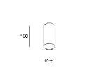 Ceiling fixture IP66 Max Medium LED 6.5 LED warm-white 3000K ON-OFF Black 456lm