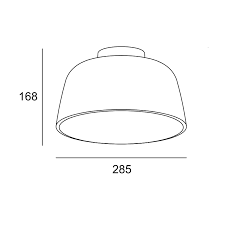 Ceiling fixture Miso ø285mm E27 40W White