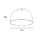 Ceiling fixture Miso ø285mm E27 40W White