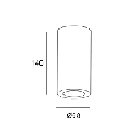 Ceiling fixture Pipe Single GU10 50W White