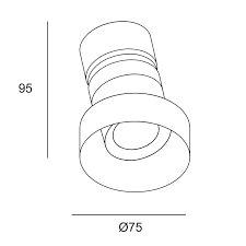 Downlight Play Deep Round Adjustable Trimless 6.4W LED warm-white 3000K CRI 90 27.8º PHASE CUT White IP23 663lm