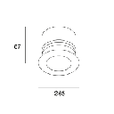 Downlight Play Flat Round Fixed 11.9W 3000K CRI 90 33.3º White IP54 1305lm