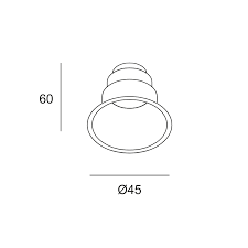 Downlight Play High Visual Comfort Mini Round Fixed  1.5W LED warm-white 3000K CRI 80 7.6º White IP54  116lm