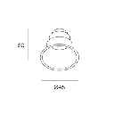 Downlight Play High Visual Comfort Mini Round Fixed 3.2W 3000K CRI 80 28.4º White IP54 344lm