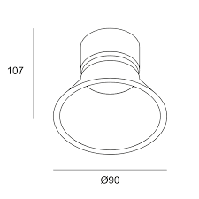 Downlight Play High Visual Confort Round  Fixed 6.4W LED WARM WHITE 3000K CRI  90 27.7º ON-OFF Black IP54 606lm (copy) (copy)