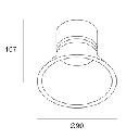 Downlight Play High Visual Confort Round  Fixed 6.4W LED WARM WHITE 3000K CRI  90 27.7º ON-OFF Black IP54 606lm (copy) (copy)