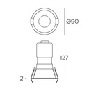 Downlight Play High Visual Confort Round Fixed 11.9W 2700K CRI 90 33.6º Black IP54 1081lm