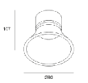 Downlight Play High Visual Comfort Round Fixed 6.4W 3000K CRI 90 27.8º White IP54 655LM