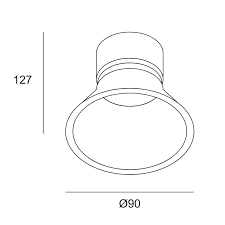 Downlight Play High Visual Confort Round  Fixed 11.9W LED warm-white 3000K CRI  90 33.8º PHASE CUT White IP54 1298lm