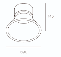 Downlight Play High Visual Confort Round Fixed 17.7W LED warm-white 3000K CRI 90 33º White IP54 1690lm