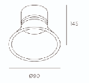 Downlight Play High Visual Confort Round Fixed 17.7W LED warm-white 3000K CRI 90 33º White IP54 1690lm