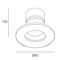 Downlight Play IP65 Round Fixed 6.4W 3000K CRI 90 27.8º  White IP65 629lm