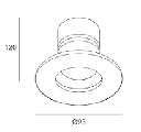 Downlight Play IP65 Round Fixed 6.4W 3000K CRI 90 27.8º  White IP65 629lm