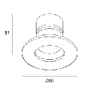 Downlight Play IP65 Round Fixed 6.4W 3000K CRI 90 48.5º White IP65 618