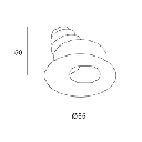 Downlight Play Pinhole Mini Round Adjustable 3.2W 2700K CRI 80 28.3º White IP23 300lm