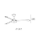 Fan Calima LED 21.6W 3000K LIGHT FOR LIFE Satin nickel  White 720lm