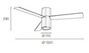 Fan IP20 Formentera E27 23W Bright white