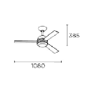 Fan IP20 Kai Fan IP20 Kai E27 8W White WhiteE27 8W White White