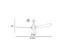 Fan IP20 Tupai ø1320mm Satin nickel Wenge