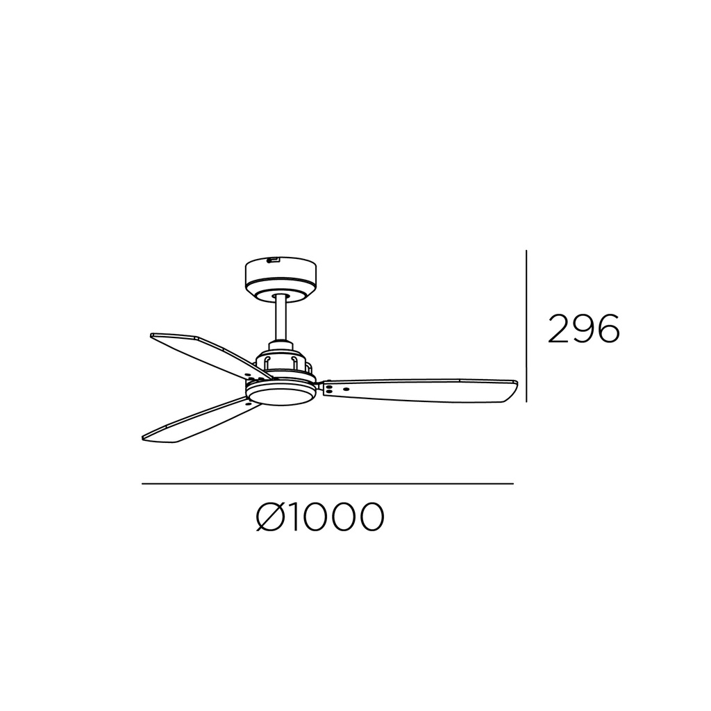Fan Xaloc ø1000mm Metallic black Black