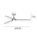 Fan Xaloc ø1000mm Metallic black Light wood