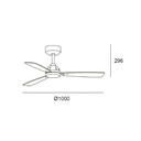 Fan Xaloc ø1000mm Metallic black Mahogany