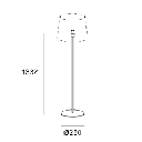 Floor lamp  Metrica Round E27 100W Black