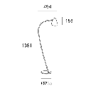 Floor lamp Organic E27 23W Metallic black