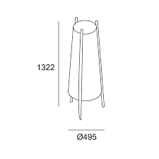 Floor lamp Woody E27 80W White