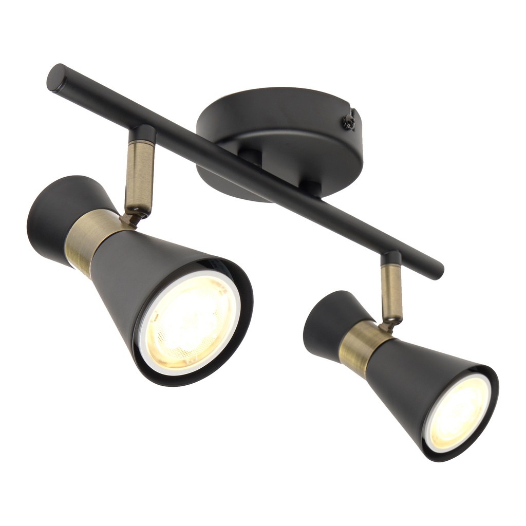  Spotlights series Eufo Double GU10 Black Gold