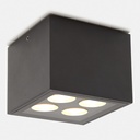 Ceiling fixture IP65 Crest 6.6W LED warm-white 3000K ON-OFF Black 611lm