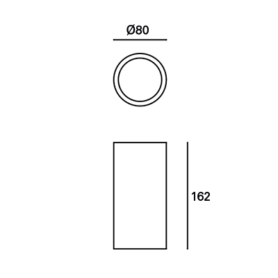 ADJUSTABLE SURFACE IP23 MIX FRAME 80MM WHITE